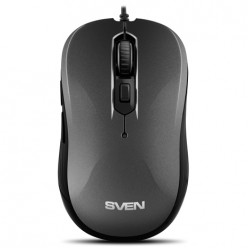 Оптическая мышь SVEN RX-520S, Silent Antistress, 3200 dpi, USB, темно-серая